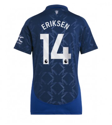 Manchester United Christian Eriksen #14 Segunda Equipación Mujer 2024-25 Manga Corta